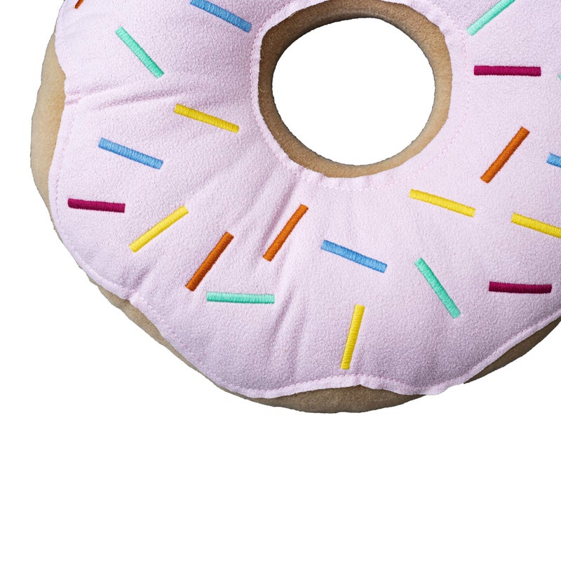 Mabel Home Throw Pillow 14", Donut, 3D Digital Print Decorative Comfortable Soft Plush Funny Food Shaped Pillow, Seat Pad Cushion for Couch, Chair, Floor, Sofa (Pink) - Image 3